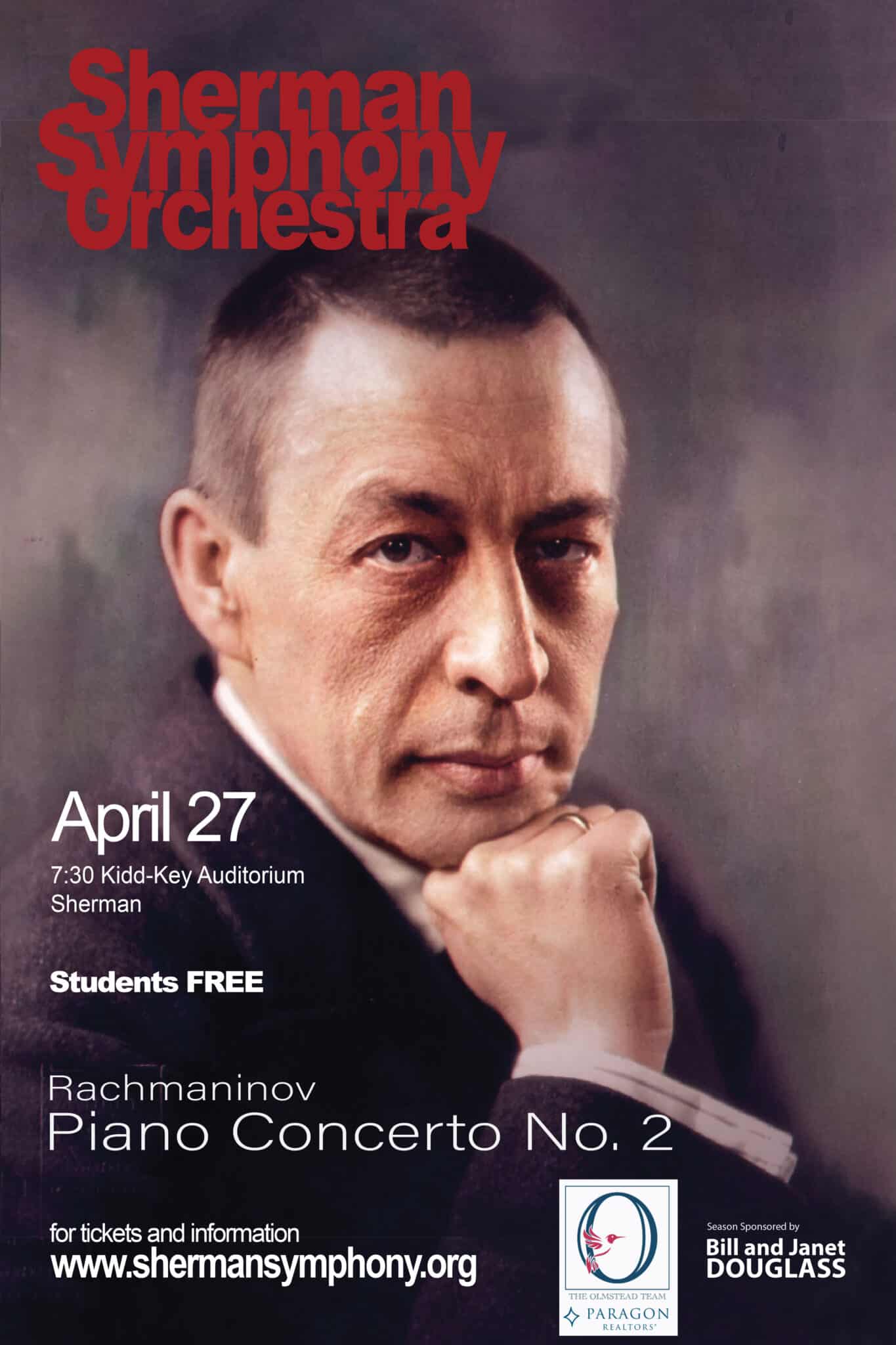 Sherman Symphony to Close Season with Rachmaninoff